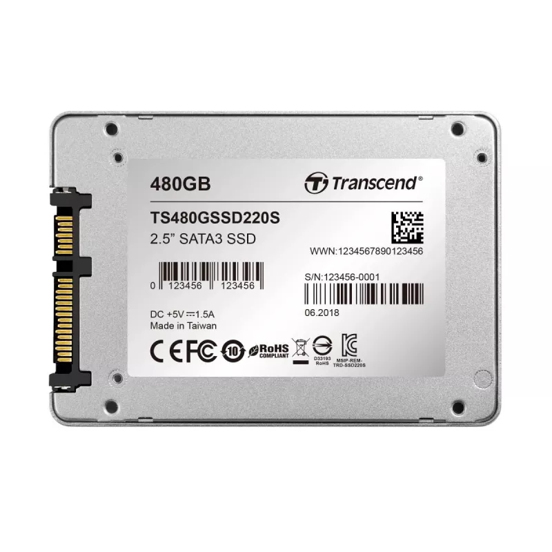 SSD disks Transcend 480GB 2,5 collu SATA III TS480GSSD220S