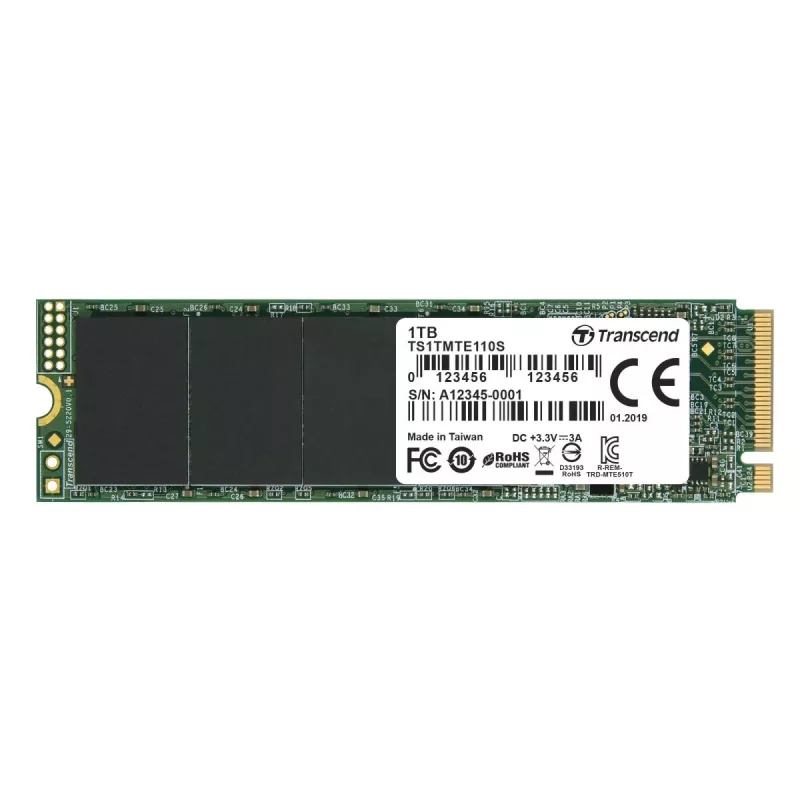 TRANSCEND SSD 110s 1TB M.2 2280 NVMe PCI-E GEN3 x4 abpusējs