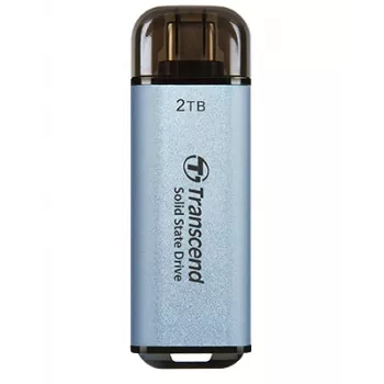 TRANSCEND Esd300c - 2TB pārnēsājamais SSD - USB Type-C - 3D NAND zibatmiņa - debeszils