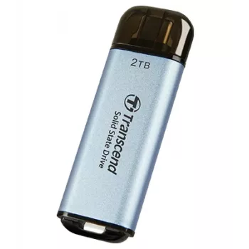 TRANSCEND Esd300c - 2TB pārnēsājamais SSD - USB Type-C - 3D NAND zibatmiņa - debeszils