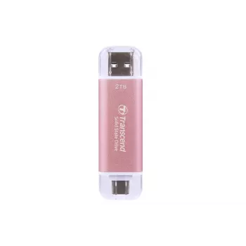 TRANSCEND Esd310p - 2TB pārnēsājamais SSD - USB Type-A / USB Type-C - Rozā