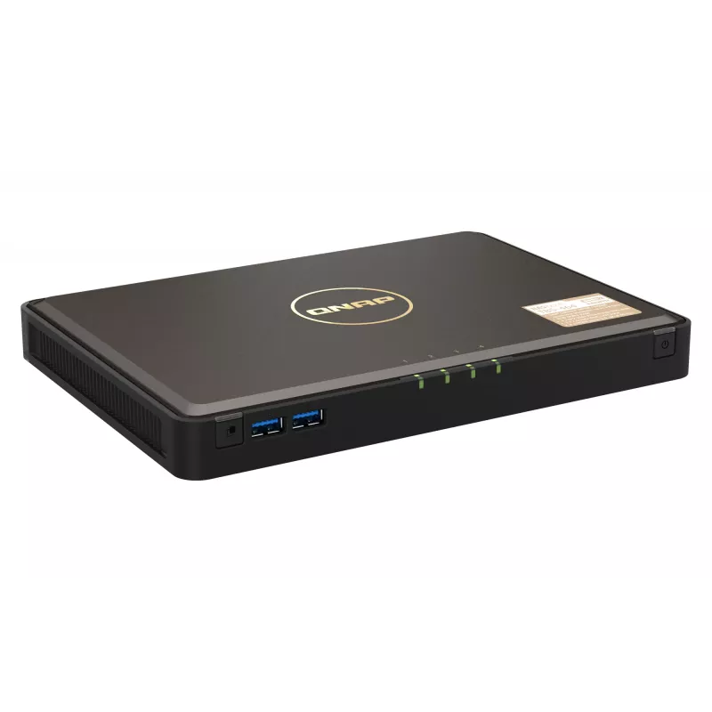 QNAP TBS-464 NAS Desktop Intel® Celeron® N5105 8 GB DDR4 0 TB QNAP Turbo System Melns