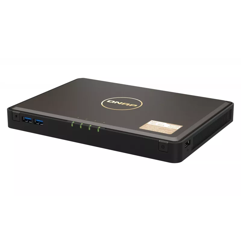 QNAP TBS-464 NAS Desktop Intel® Celeron® N5105 8 GB DDR4 0 TB QNAP Turbo System Melns