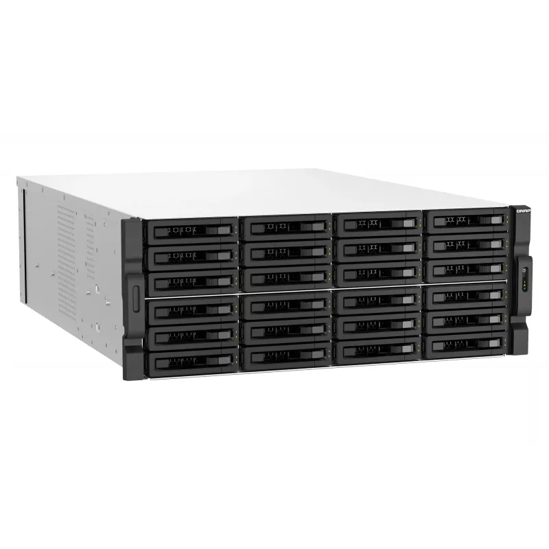 QNAP TS-H3087XU-RP NAS Rack (4U) Intel Xeon E E-2378 64 GB DDR4 0 TB QuTS hero Melns, Balts