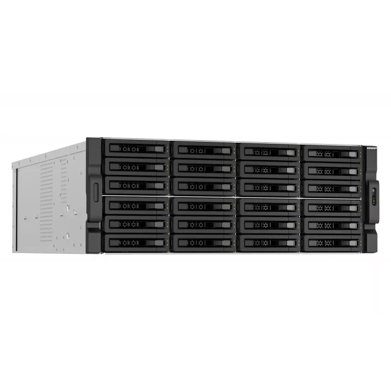 QNAP TS-H3087XU-RP NAS Rack (4U) Intel Xeon E E-2378 64 GB DDR4 0 TB QuTS hero Melns, Balts