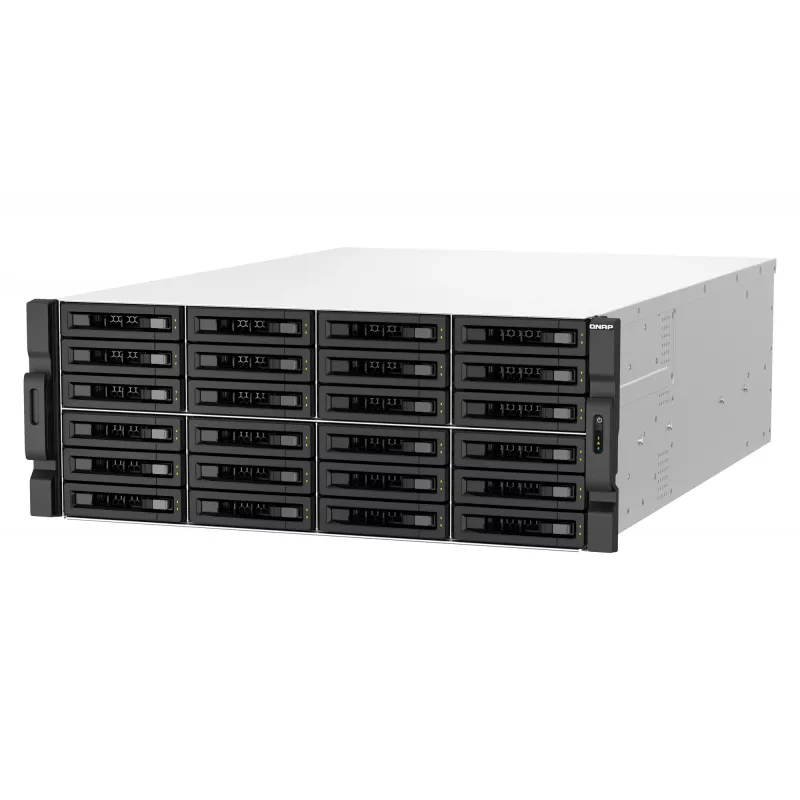 QNAP TS-H3087XU-RP NAS Rack (4U) Intel Xeon E E-2378 64 GB DDR4 0 TB QuTS hero Melns, Balts