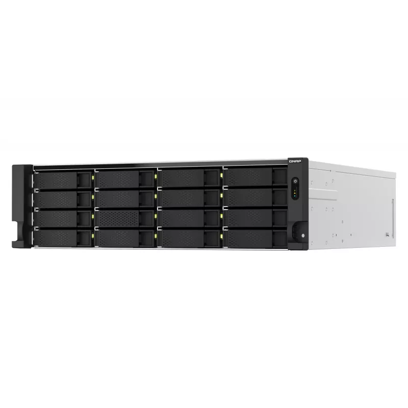 QNAP TS-H2287XU-RP NAS Rack (3U) Intel Xeon E E-2378 64 GB DDR4 0 TB QuTS hero Melns, Balts
