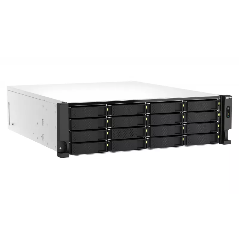QNAP TS-h2287XU-RP NAS Rack (3U) Intel Xeon E E-2336 32 GB DDR4 0 TB QuTS hero Melns, Balts