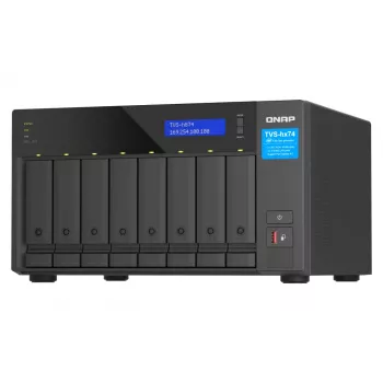 QNAP TVS-h874X NAS Tornis Intel® Core™ i9 64 GB DDR4 0 TB QuTS hero Melns