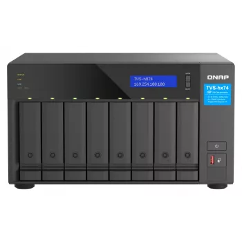 QNAP TVS-h874X NAS Tornis Intel® Core™ i9 64 GB DDR4 0 TB QuTS hero Melns