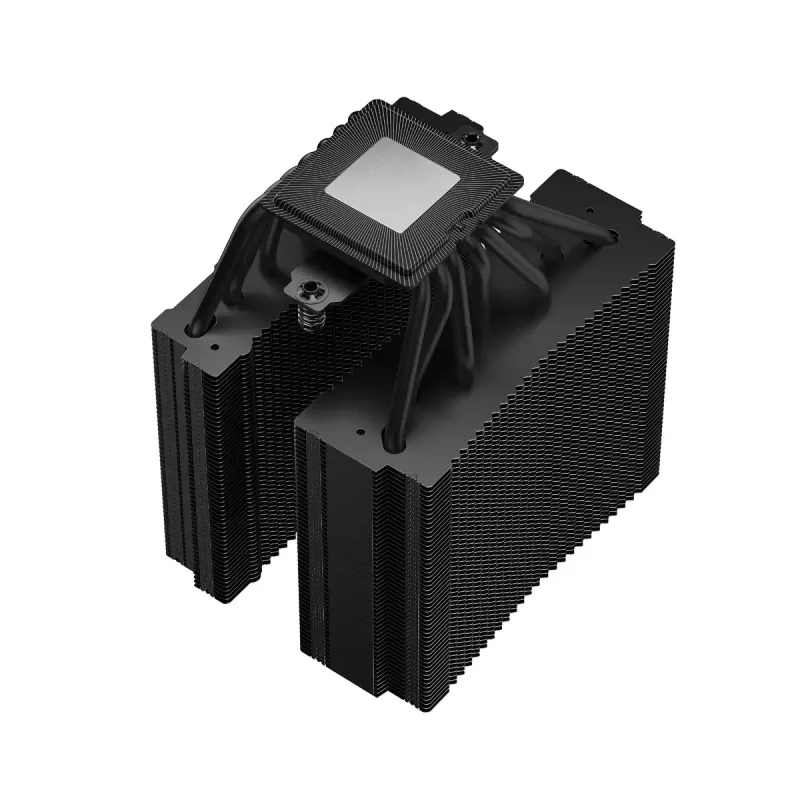 Gaisa dzesētājs DeepCool ASSASSIN IV VC VISION — divu ventilatoru 120/140 mm, 300 W TDP, 7 siltuma caurules, saderīgs ar LGA115x/LGA1200/LGA1700/LGA20xx, melns