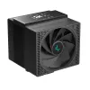 Gaisa dzesētājs DeepCool ASSASSIN IV VC VISION — divu ventilatoru 120/140 mm, 300 W TDP, 7 siltuma caurules, saderīgs ar LGA115x/LGA1200/LGA1700/LGA20xx, melns