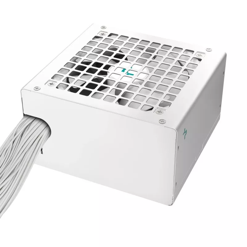 Barošanas bloks DeepCool PL750D WH — 750 W, ATX 20+4 pin, 80 PLUS Bronze, 120 mm ventilators, balts