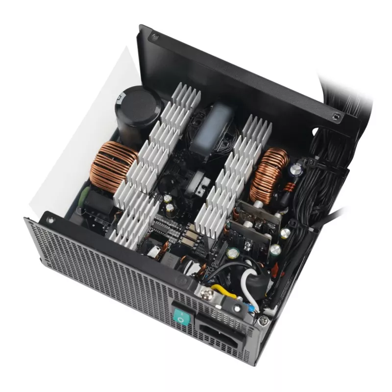 Barošanas bloks DeepCool PL750D 750W ATX 3.0 80 PLUS Bronze, 120 mm ventilators, 20+4 kontaktu, melns