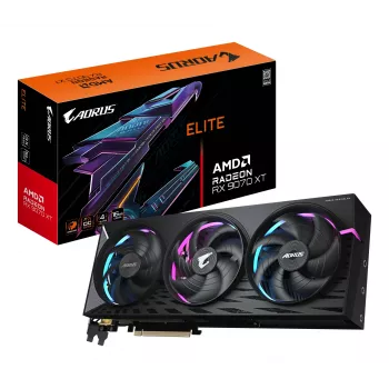 Grafikas karte GIGABYTE Radeon RX 9070 XT 16 GB GDDR6, PCIe 5.0, 256 bitu, 339×136×59 mm