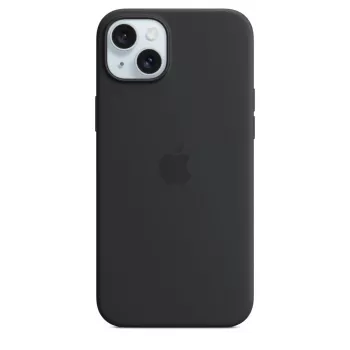 Cover Apple iPhone 15 Plus Silikona maciņš ar MagSafe, melns