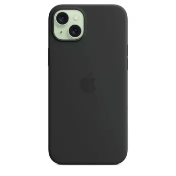 Cover Apple iPhone 15 Plus Silikona maciņš ar MagSafe, melns