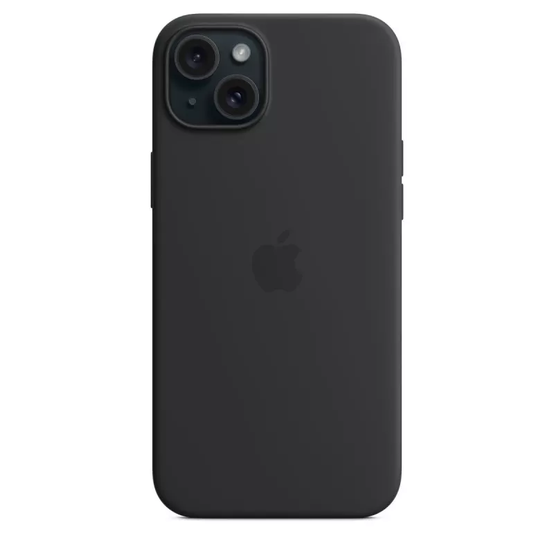 Cover Apple iPhone 15 Plus Silikona maciņš ar MagSafe, melns