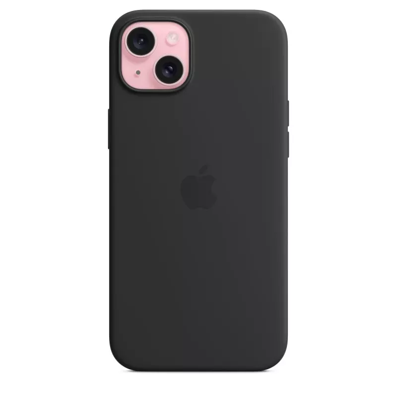 Cover Apple iPhone 15 Plus Silikona maciņš ar MagSafe, melns