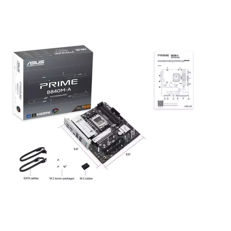 Mātesplate ASUS PRIME B840M-A-CSM AMD B840 Socket AM5 micro ATX