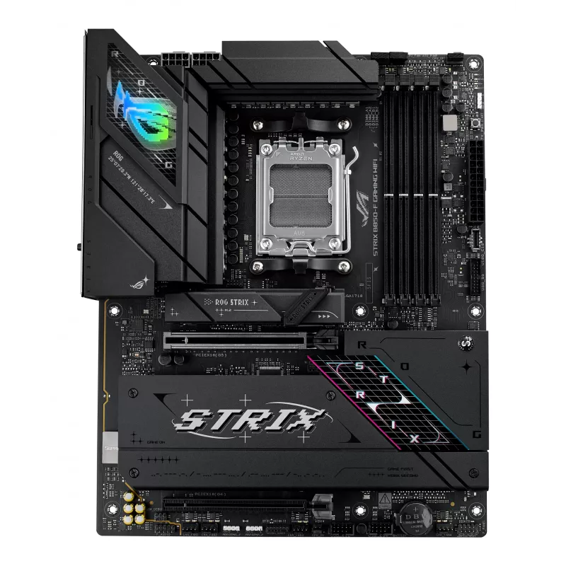 Mātesplate ASUS ROG STRIX B850-F GAMING WIFI — AMD B850, ligzda AM5, ATX, DDR5, 4×M.2, Wi‑Fi 7, 2,5Gb LAN