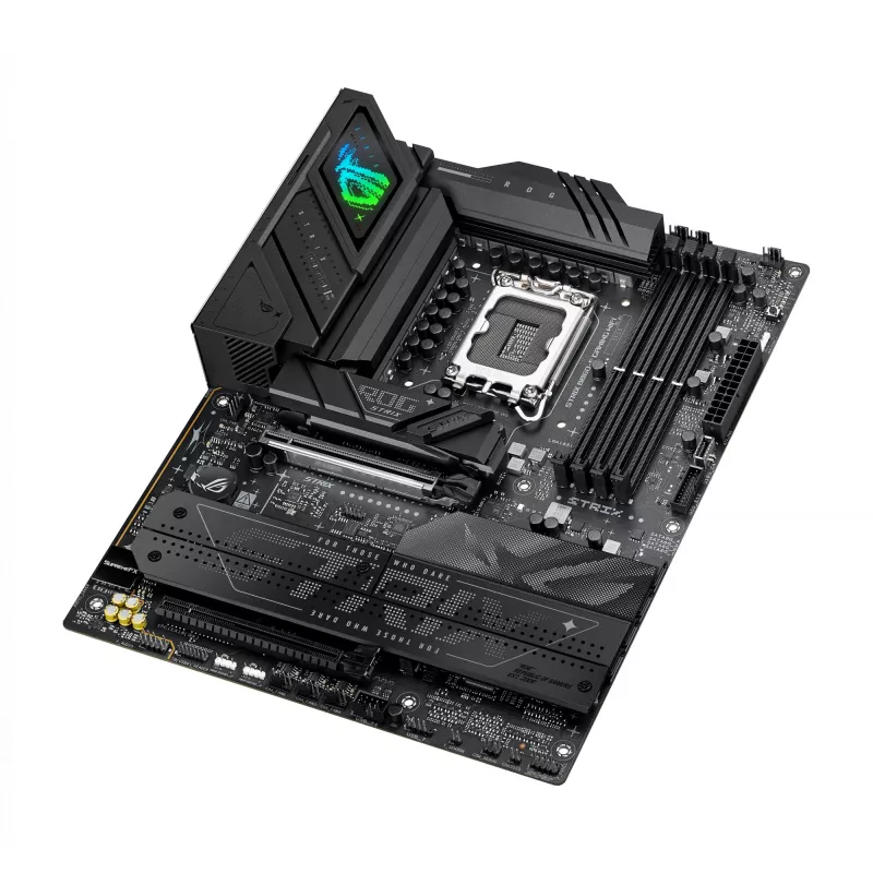 Mātesplate ASUS ROG STRIX B860-F GAMING WIFI — Intel B860, LGA 1851, ATX, DDR5, 4x DIMM, Wi‑Fi 7, 2.5Gb LAN, 4x M.2