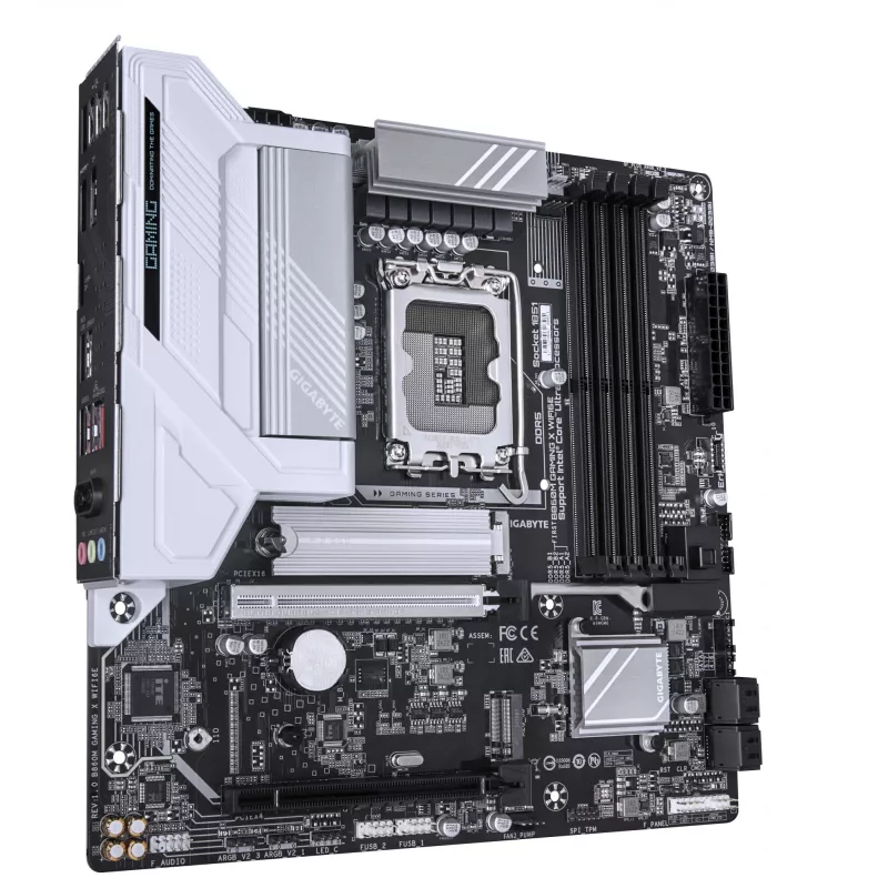 GIGABYTE B860M GAMING X WIFI6E mātesplate - Intel Core Ultra sērijas CPU, 8+1+2+2 fāžu VRM, līdz 9200MHz DDR5, 1xPCIe 5.0 + 1xPCIe 4.0 M.2, 2.5GbE LAN, WIFI 6E, USB 4