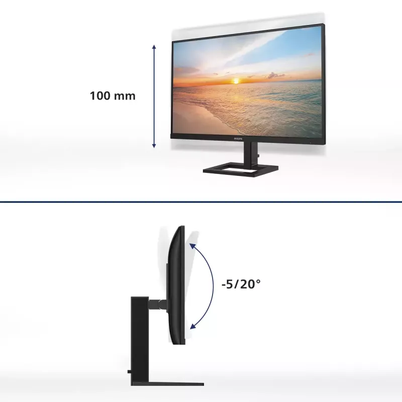 Philips 1000 sērijas 27E1N1900AE/00 datora monitors 68,6 cm (27 collas) 3840 x 2160 pikseļi 4K Ultra HD LCD Melns