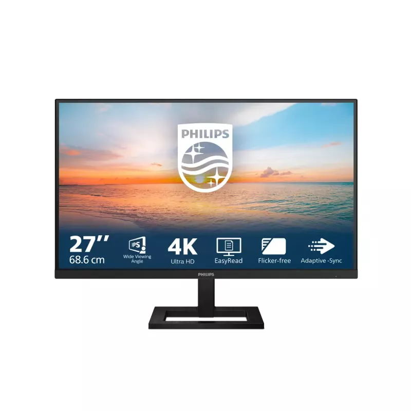 Philips 1000 sērijas 27E1N1900AE/00 datora monitors 68,6 cm (27 collas) 3840 x 2160 pikseļi 4K Ultra HD LCD Melns