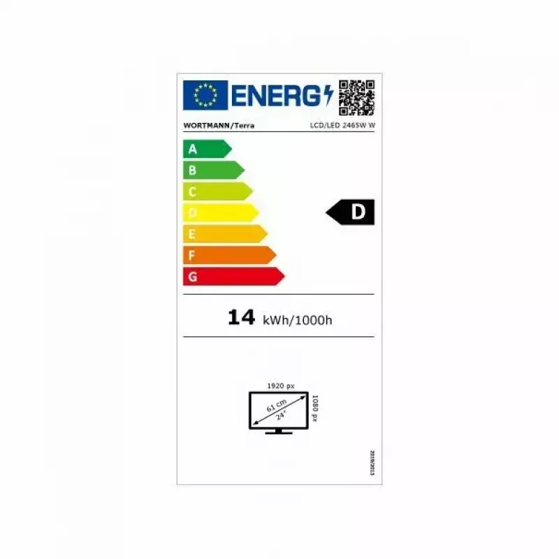TERRA 3030222 datora monitors 60.5 cm (23.8 collas) 1920 x 1080 pikseļi Full HD LCD balts