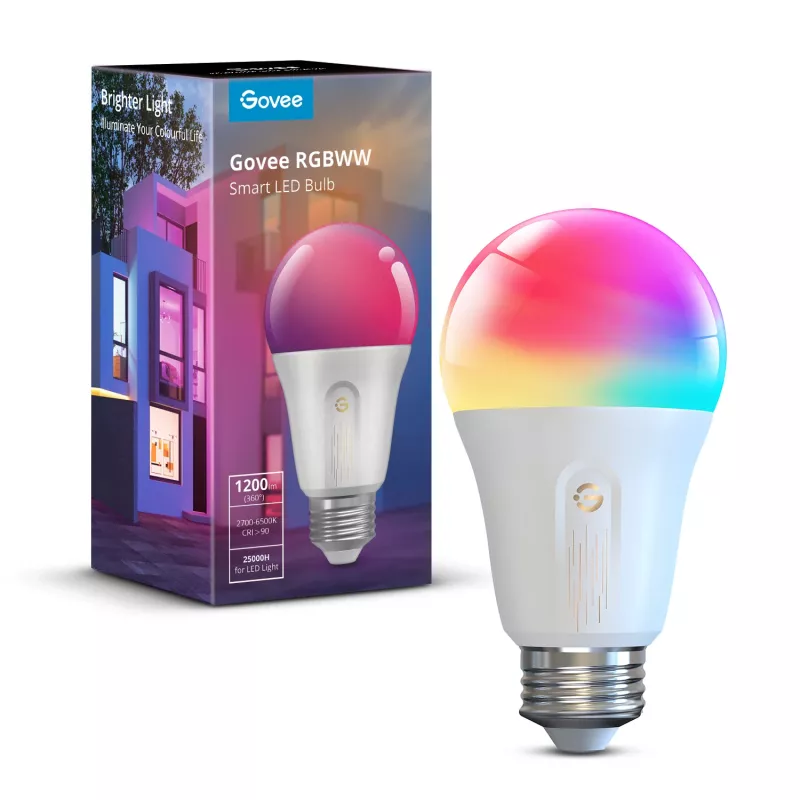 Viedā spuldze Govee H60093C1 1200 lm, Wi‑Fi & Bluetooth, 12 W, E26, balta