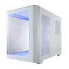 FSP S380-WA korpuss Mini Tower mITX, mATX balts ARGB, Micro Tower, PC, balts, micro ATX, Mini-ITX, SPCC, Rūdīts stikls, Spēlēm