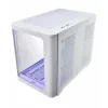 FSP S380-WA korpuss Mini Tower mITX, mATX balts ARGB, Micro Tower, PC, balts, micro ATX, Mini-ITX, SPCC, Rūdīts stikls, Spēlēm