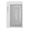 FSP S380-WA korpuss Mini Tower mITX, mATX balts ARGB, Micro Tower, PC, balts, micro ATX, Mini-ITX, SPCC, Rūdīts stikls, Spēlēm