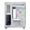 FSP S380-WA korpuss Mini Tower mITX, mATX balts ARGB, Micro Tower, PC, balts, micro ATX, Mini-ITX, SPCC, Rūdīts stikls, Spēlēm