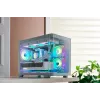 FSP S380-WA korpuss Mini Tower mITX, mATX balts ARGB, Micro Tower, PC, balts, micro ATX, Mini-ITX, SPCC, Rūdīts stikls, Spēlēm