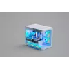 FSP S380-WA korpuss Mini Tower mITX, mATX balts ARGB, Micro Tower, PC, balts, micro ATX, Mini-ITX, SPCC, Rūdīts stikls, Spēlēm