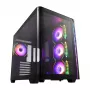 FSP M580-BA Case Midi Tower mITX, mATX Melns ARGB, Midi Tower, PC, Melns, ATX, micro ATX, Mini-ITX, Glass, SPCC, Gaming
