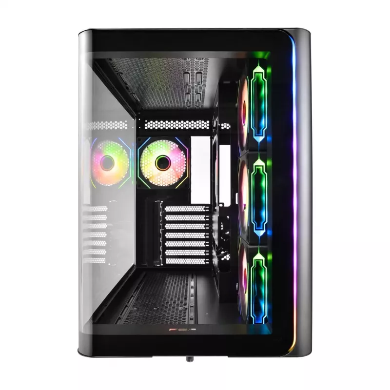 FSP M580-BA Case Midi Tower mITX, mATX Melns ARGB, Midi Tower, PC, Melns, ATX, micro ATX, Mini-ITX, Glass, SPCC, Gaming