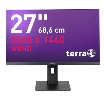 TERRA 3030223 datora monitors 68.6 cm (27 collas) 2560 x 1440 pikseļi Wide Quad HD LCD melns