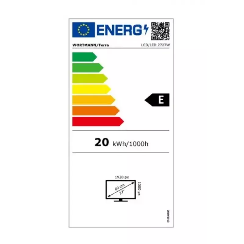 TERRA 3030229 datora monitors 68,6 cm (27 collas) 1920 x 1080 pikseļi Full HD LED melns