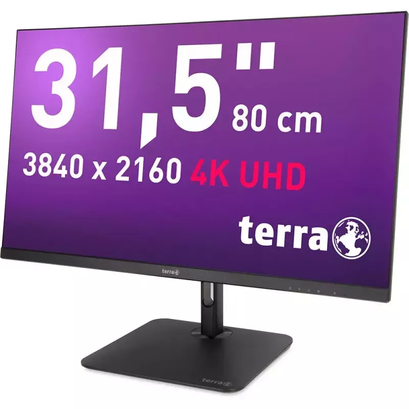 TERRA 3030234 datora monitors 80 cm (31,5 collas) 3840 x 2160 pikseļi 4K Ultra HD LCD Melns