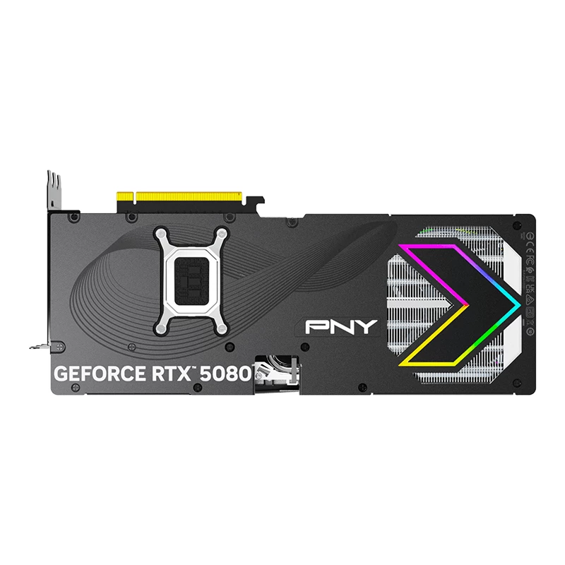 PNY GeForce RTX 5080 16 GB ARGB pārspīlēta, trīs ventilatori - 16 GB GDDR7 - DisplayPort 2.1b / HDMI 2.1b