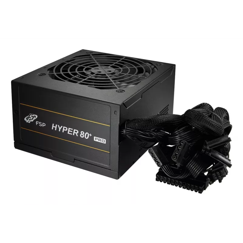 FSP HYPER 80+ PRO 550W Barošanas bloks ATX ATX3.1 Melns, 550 W, 200 - 240 V, 4,5 A, Aktīva, 85 W, 549,6 W