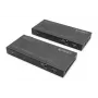 DIGITUS HDBaseT KVM pagarinātāja komplekts. 150m 4K/60Hz. USB 2.0. PoC. IR. melns