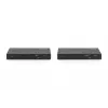 DIGITUS HDBaseT KVM pagarinātāja komplekts. 150m 4K/60Hz. USB 2.0. PoC. IR. melns