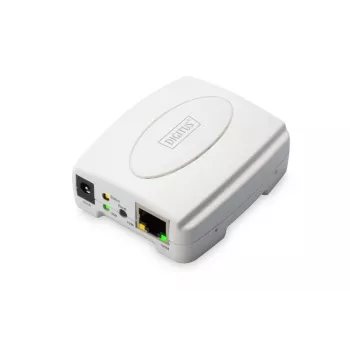 DIGITUS USB drukas serveris, 1 ports 1x RJ45, 1x USB A, USB 2.0 Visām izplatītākajām operētājsistēmām