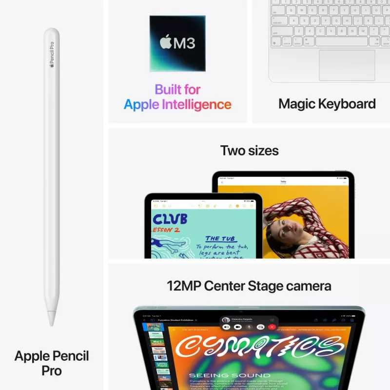 APPLE iPad Air (2025) - M3 - 13in - 7. paaudze - Wi-Fi + Cellular - 256GB - Kosmosa pelēks