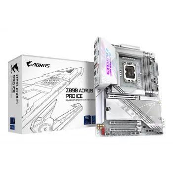 Mātesplate GIGABYTE Z890 AORUS PRO ICE — Intel Z890, LGA 1851, ATX, DDR5, 4x DIMM, 4x M.2, 2.5Gb LAN, Wi‑Fi