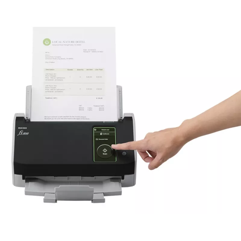 Ricoh fi-8040 ADF + manuālās padeves skeneris 600 x 600 DPI A4 Melns, Pelēks